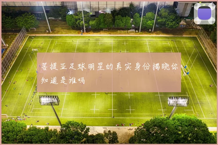 菩提亚足球明星的真实身份揭晓你知道是谁吗
